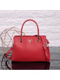 Imitation Luxury Prada Calfskin Leather Tote Bag 0902 Cherry JH05659VD53