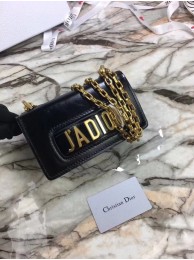 Imitation Mini Jadior flap bag calfskin M9002 black JH07564mf57
