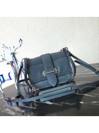 Imitation Prada Cahier Leather Shoulder Bag 1BD095 blue JH05685vW26