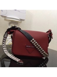 Imitation Prada Concept calf leather bag 1BD123 Wine JH05452UW57