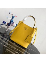 Imitation Prada Double Saffiano leather bag 1BA212 lemon JH05443ox12