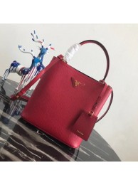 Imitation Prada Double Saffiano leather bag 1BA212 red JH05508Yx32