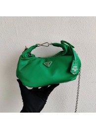 Imitation Prada Re-Edition 2005 nylon shoulder bag 1BH172 green JH05013Rj35