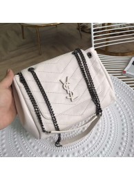 Imitation SAINT LAURENT leather shoulder bag Y554248 cream JH07948HE81