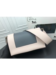Imitation Top Celine frame Bag Original Calf Leather 5756 white.grey JH06099eP47
