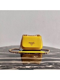 Imitation Top Prada Saffiano leather shoulder bag 2BD275 yellow JH04919eP47