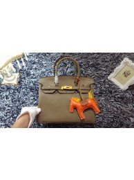 Knockoff 1:1 Hermes Birkin 30CM tote bags litchi leather H30 gray JH01730Pf97
