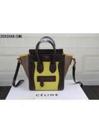 Knockoff 2015 Celine classic 3308 yellow&coffee&khaki JH06482Nf40