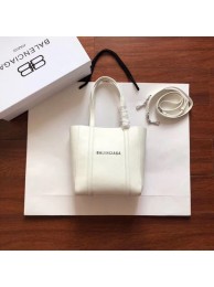 Knockoff Balenciaga Original Leather Mini Shopper Bag 6696 White JH09402Bc82