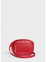 Knockoff CELINE CROSS BODY SMALL C CHARM BAG IN QUILTED CALFSKIN 188363 RED JH05987ll66