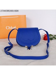 Knockoff Chloe mini shoulder bags calf leather 27005 blue JH08962Tm92