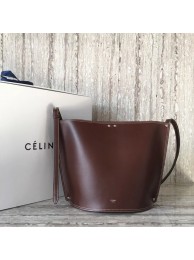 Knockoff High Quality CELINE CLASP BUCKET IN SMOOTH CALFSKIN 55423 Wine JH06036xB29
