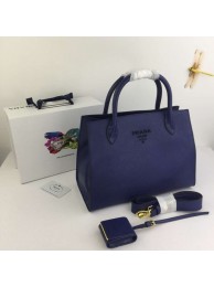 Luxury Prada Calfskin Leather Shoulder Bag 1BA155-1 dark blue JH05328NG76