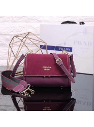Prada Cahier Leather Shoulder Bag 7397 rose JH05635gs78