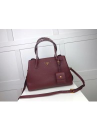 Prada Calf leather bag 1127 Burgundy JH05379Qu69