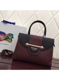 Prada Calf leather bag 13709 Burgundy JH05348sX32