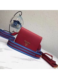 Prada calf leather shoulder bag 1BD102 red JH05561GJ97