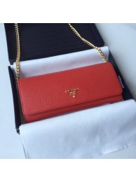 Prada Calfskin Leather Shoulder Bag 1BP290 red JH05323Gh26