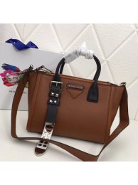 Prada Concept Leather handbag 1BA175 Brown JH05462Ks55
