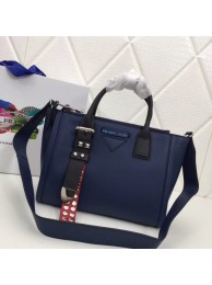 Prada Concept Leather handbag 1BA175 dark blue JH05463nB47