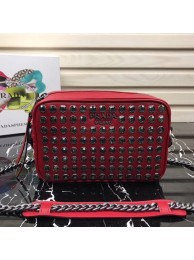 Prada Diagramme bag with crystals 1BH103 red JH05500TV86
