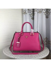 Prada Double Tote Bag Litchi Leather 1579 Rose JH05708vV16
