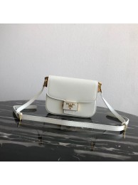 Prada Embleme Saffiano leather bag 1BD217 white JH05172pT90