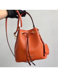 Prada Galleria Saffiano Leather Bag 1BE032 Orange JH05196eO46