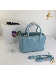 Prada Galleria Small Saffiano Leather Bag BN2316 light blue JH05332NR41