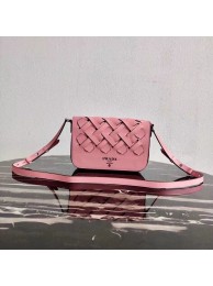 Prada Leather Prada Tress Shoulder Bag 1BD246 pink JH04926WA48