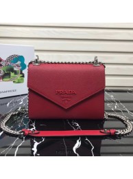 Prada Monochrome Saffiano leather bag 1BD127 red JH05525HF96