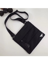Prada Nylon and leather shoulder bag BT0741 black JH05480Js36