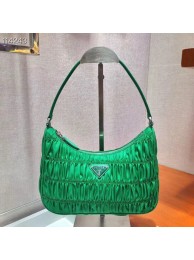 Prada Nylon and Saffiano leather mini bag 1NE204 green JH05064DV39