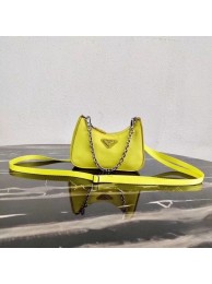 Prada Re-Edition nylon mini shoulder bag 1TT122 yellow JH05000QV85