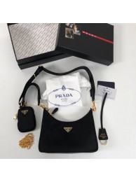 Prada Re-Edition nylon shoulder bag 1BH204 black JH04959Td71