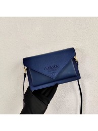 Prada Saffiano leather mini-bag 1BP020 blue JH05033Kt71