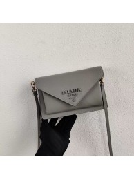 Prada Saffiano leather mini-bag 1BP020 grey JH05034Bi78