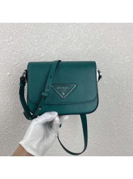 Prada Saffiano leather mini shoulder bag 2BD249 green JH04982Oj66