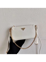 Prada Saffiano leather mini shoulder bag 2BH171 white JH04979GB12