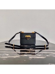 Prada Saffiano leather Prada Symbole bag 1BD270 black JH04901UZ79