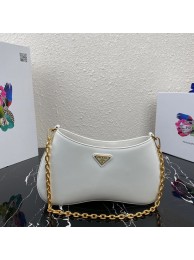 Prada Saffiano leather shoulder bag 2BC148 white JH04937Js85