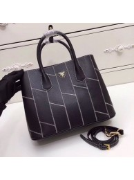 Prada Saffiano Leather Tote Bags 2757 Black JH05510dt49