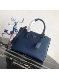 Prada Saffiano original Leather Tote Bag 1BA1801 blue JH05280Hu22