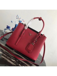 Prada Saffiano original Leather Tote Bag BN2838 red JH05265Jy64