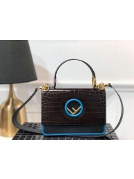 Replica 1:1 Fendi KAN I F brown leather bag with exotic details 8284M JH08619td34