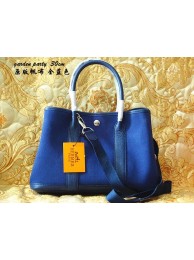 Replica 2015 Hermes 30cm original canvas bag garden 3193 blue JH01784Yp41