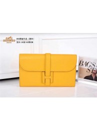 Replica 2015 Hermes Hot Style Original leather clutch 864 yellow JH01879wr22