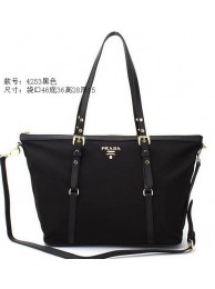 Replica 2015 Prada new model fashion shopping bag 4253 black JH05779wr22