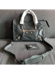 Replica Balenciaga The City Handbag Calf leather 382567 grey JH09420ap60