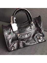Replica Balenciaga The City Handbag Calf leather 382568 black JH09414ec82